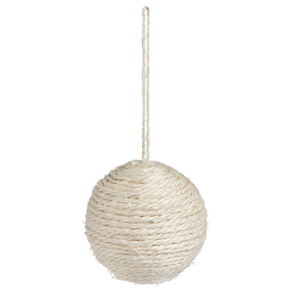 Boule de No&euml;l jute beige Ø8,5cm