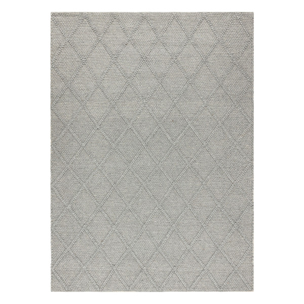 Dywan wełniany TAHAR 99001G szary - RĘCZNIE TKANY 90x150 cm