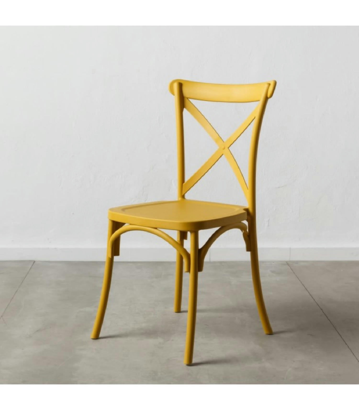 ESPRIT BISTROT - Chaise bistrot en polypropylène jaune