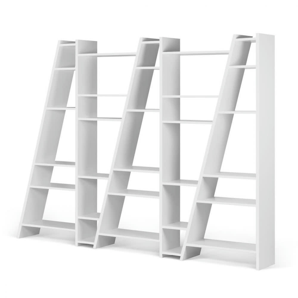 DELTA - Bibliothèque  placage blanc laqué