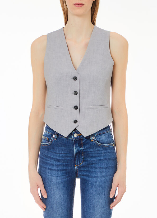 Gilet in twill