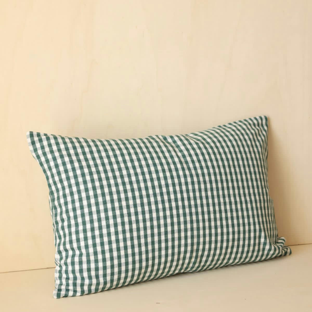 ESCALE - Coussin en coton imrpimé vichy bleu 40x65
