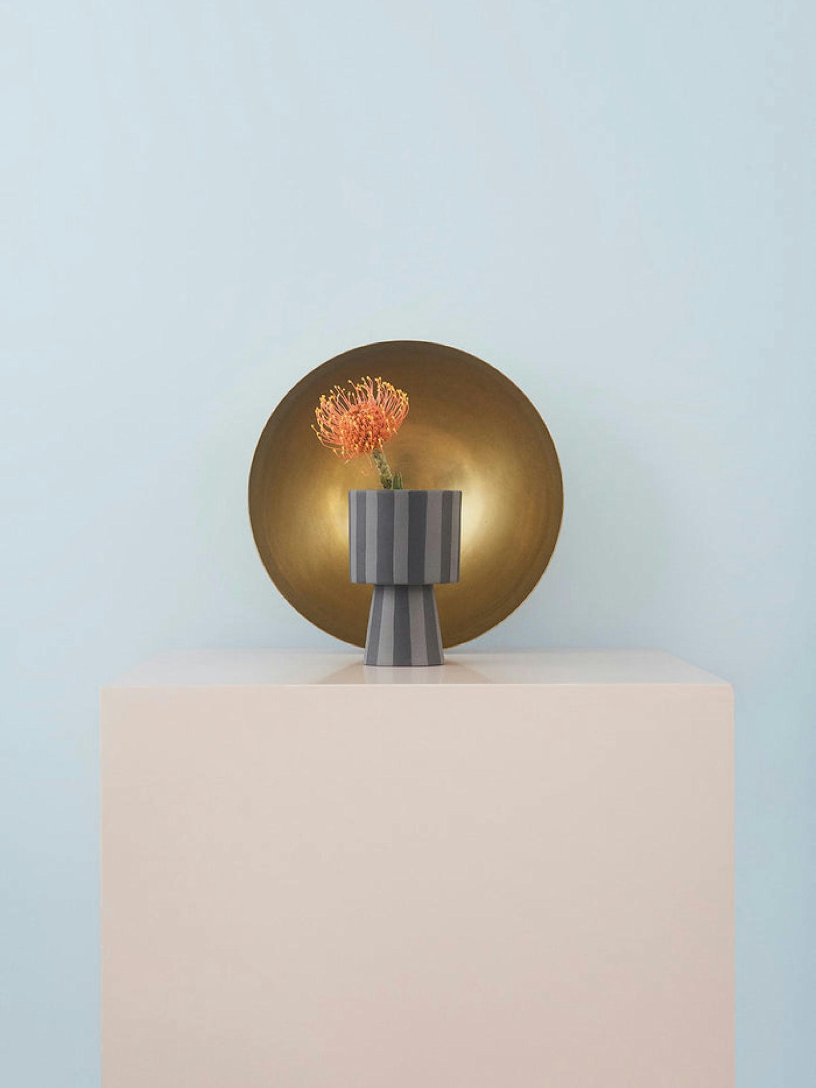 TOPPU - Pot gris en grès Ø10xH15cm