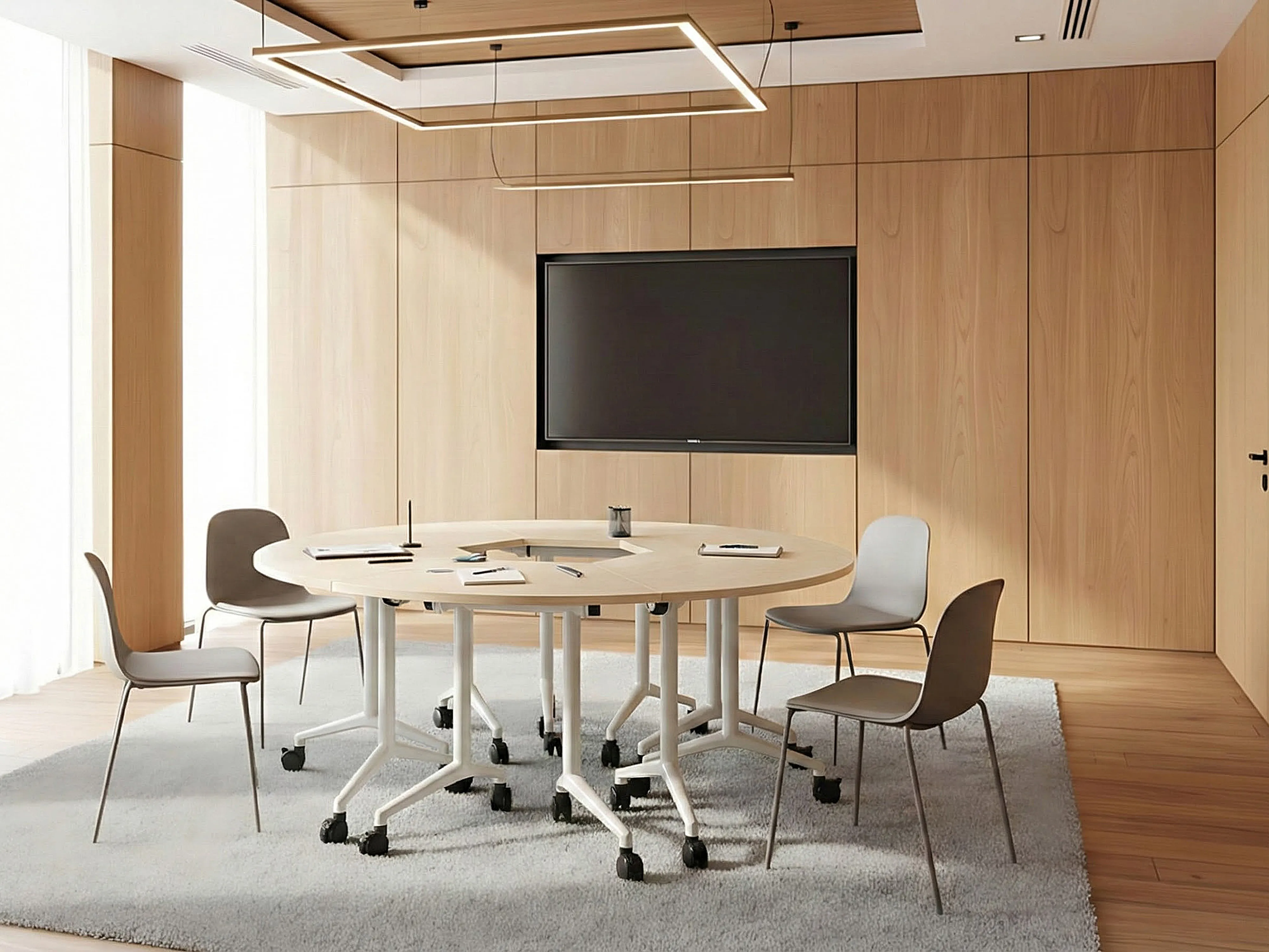 Foldable Corner Desk Module CAVI Light Brown 90 cm 64 cm