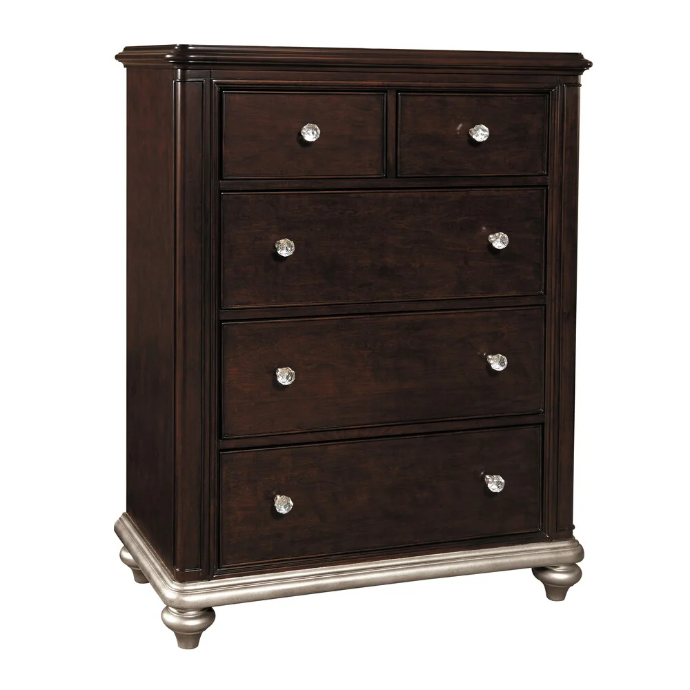 Glamour Brown Wood Drawer Chest
