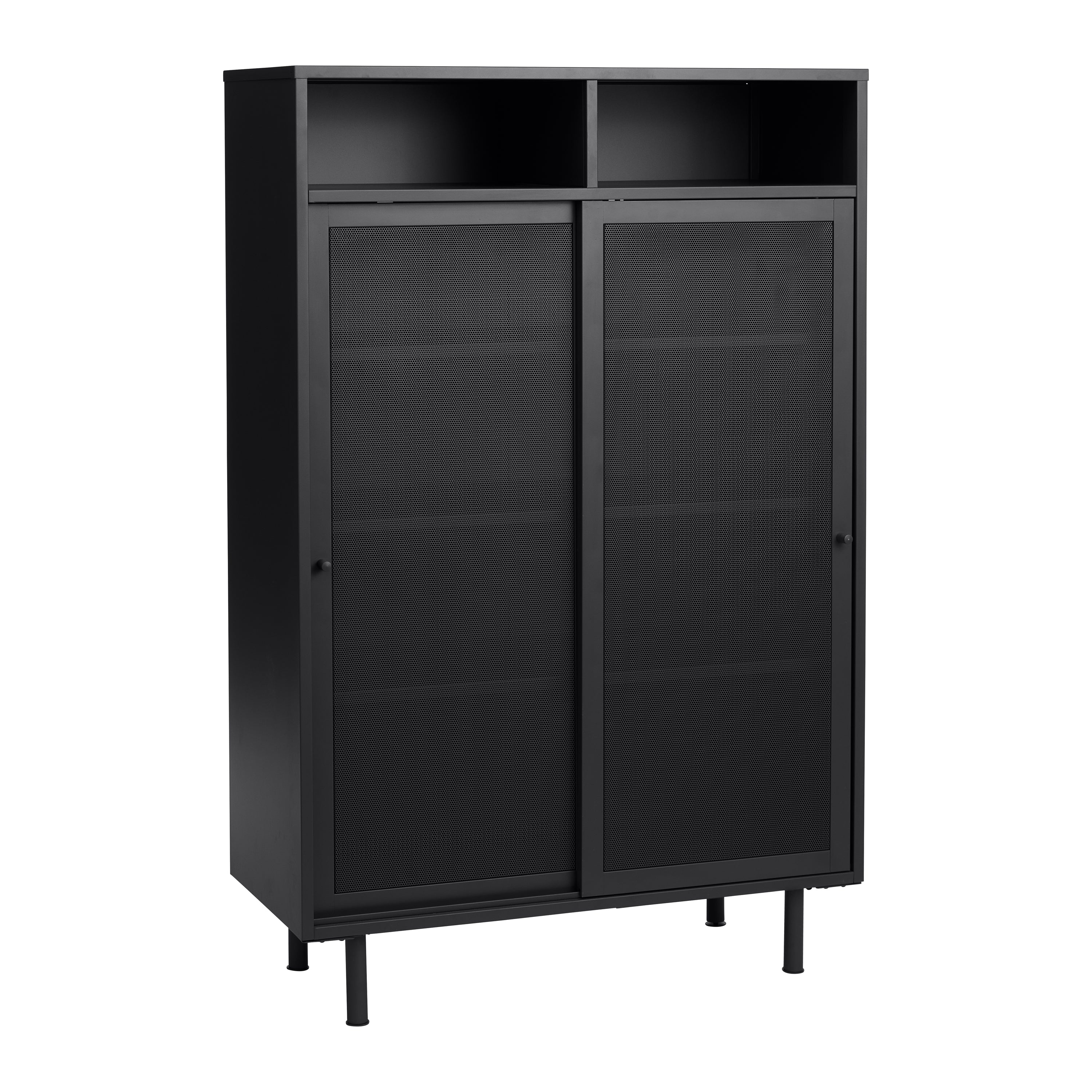 by fonQ Tibbe Opbergkast - H 140 cm - Zwart