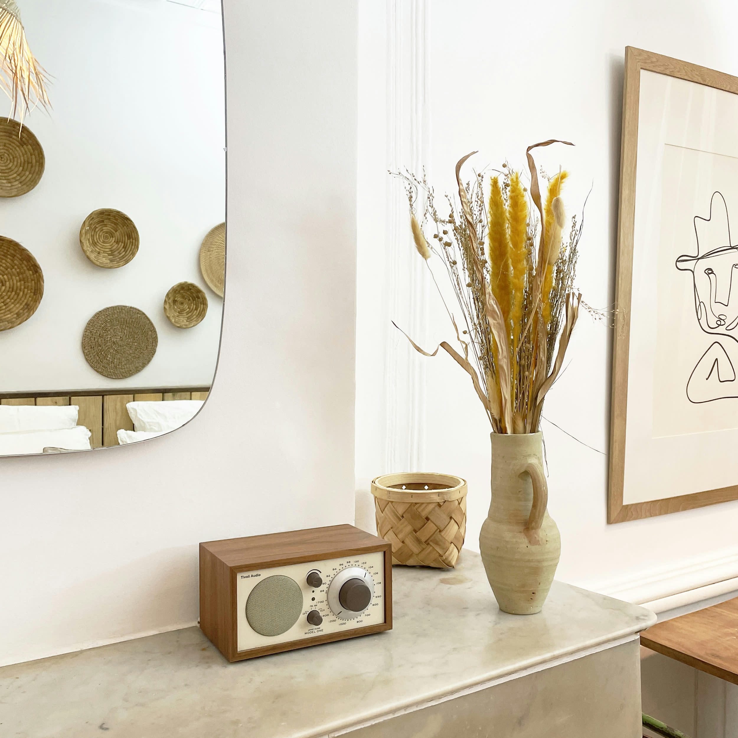 - Bouquet fleur séchée naturelle jaune 60cm