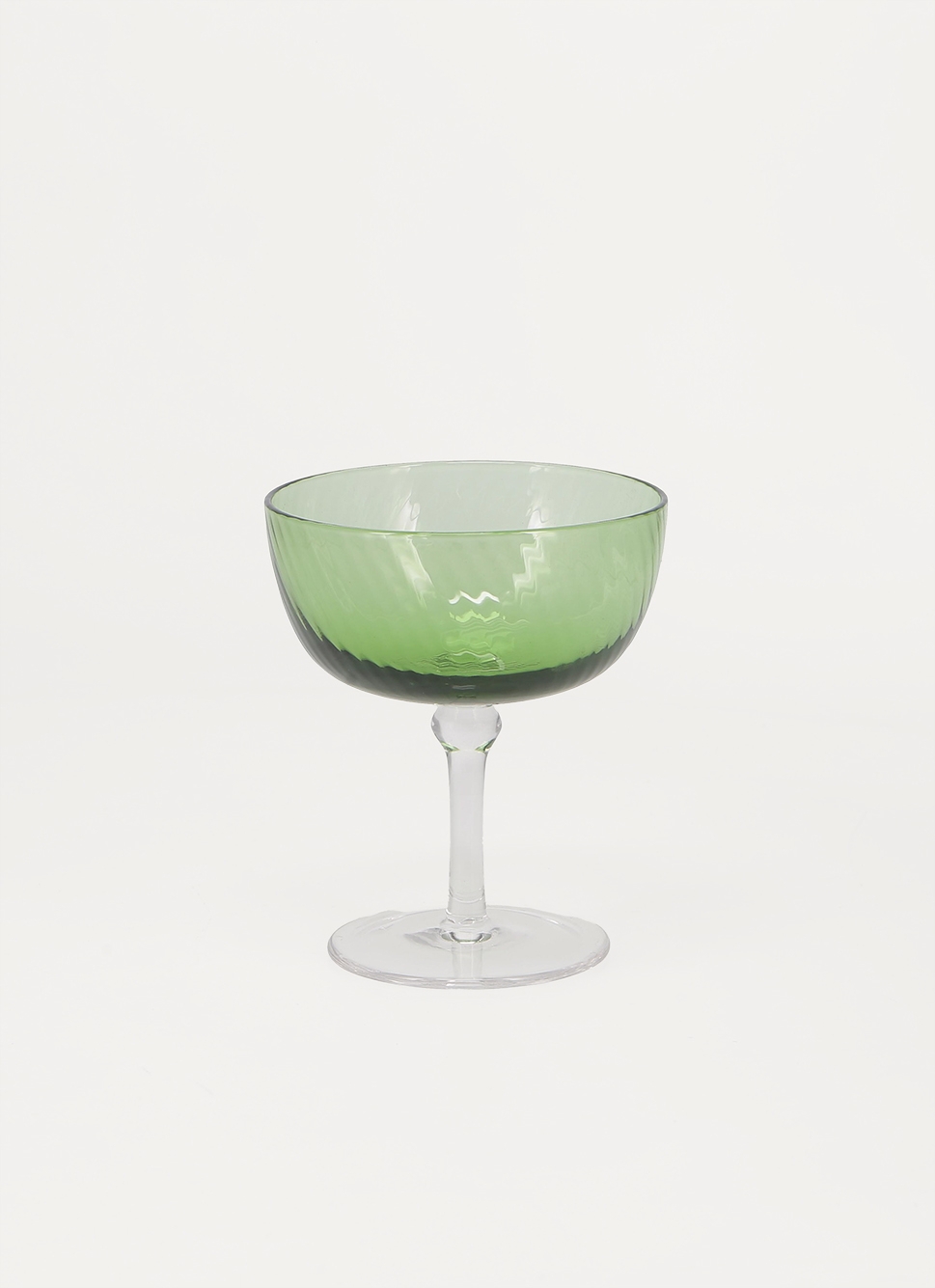 COUPE à CHAMPAGNE STRIÉ vert