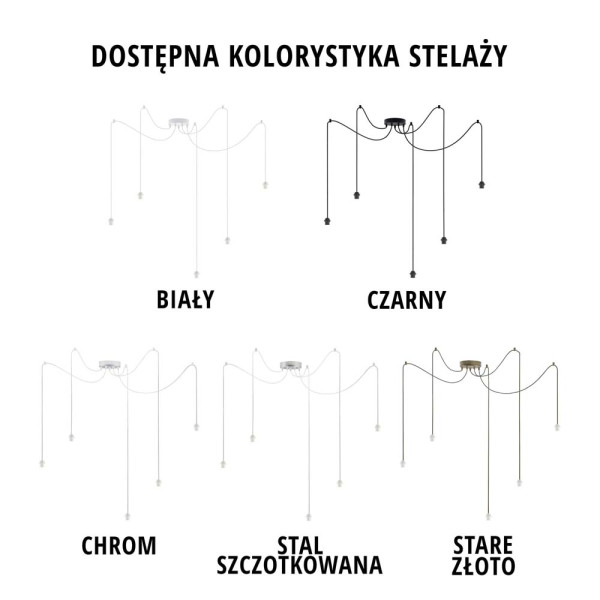 Nowoczesny zwis WAIKIKI W5 Stare Złoto - Czerwony