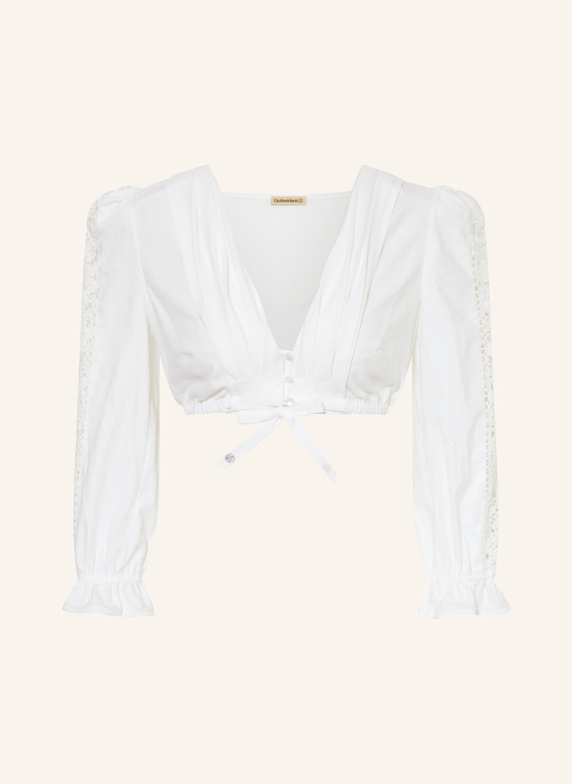 Gottseidank Dirndlbluse SIMONE mit Spitze und Volants