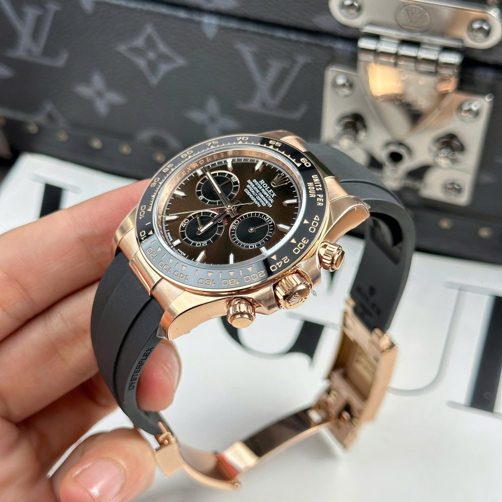 Rolex Daytona 126515 RG Plated Chocolate Dial 40mm Oysterflex Super Clone