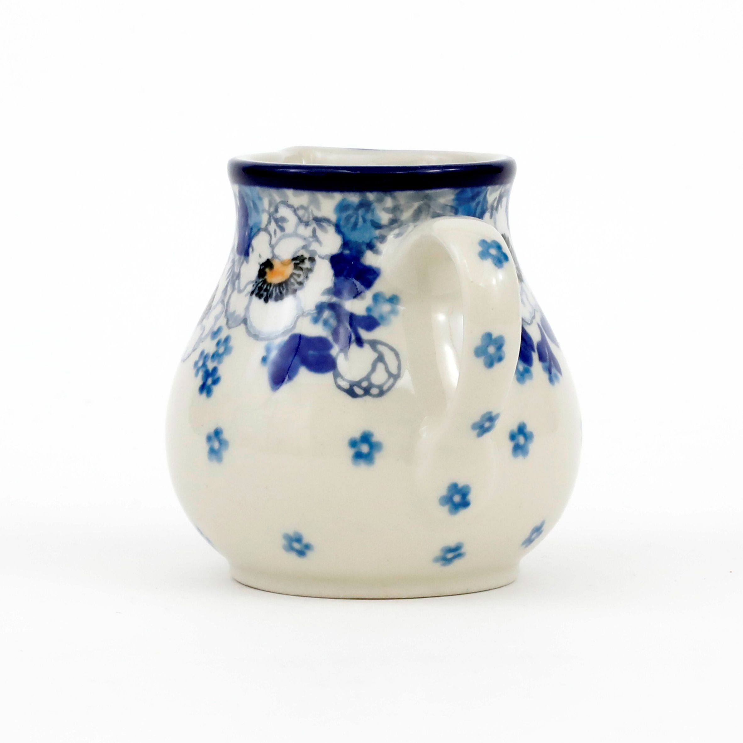 Mlecznik ceramiczny 091 0,2l  2222X Biało-niebieskie anemony