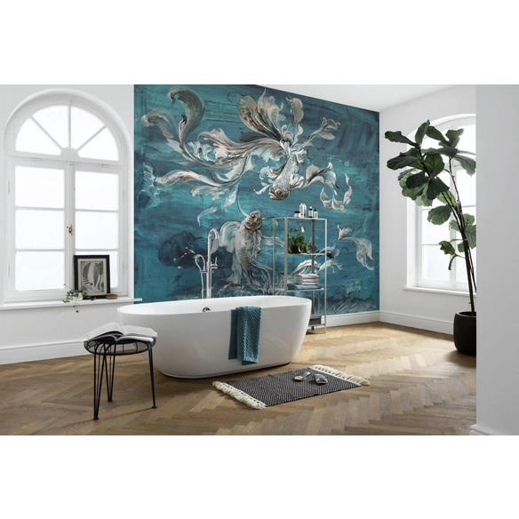Vliestapete, Fische, bunt