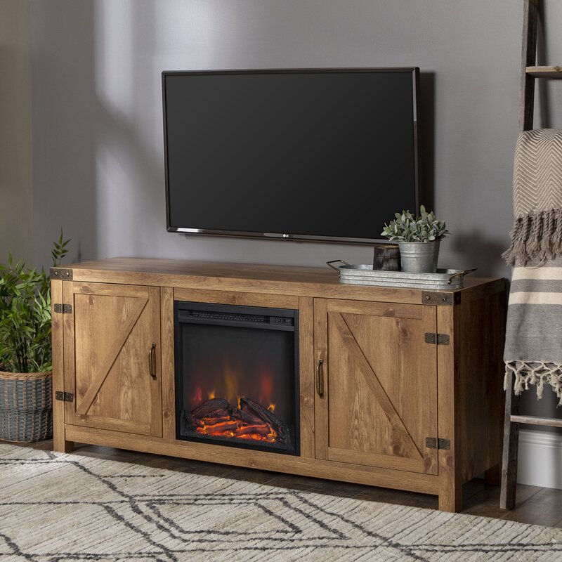 Coridon TV Stand for TVs up to 65 with Fireplace Included