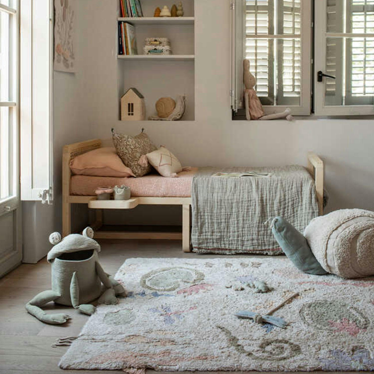 FANTASY GARDEN - Pouf escargot mr. snail bleu