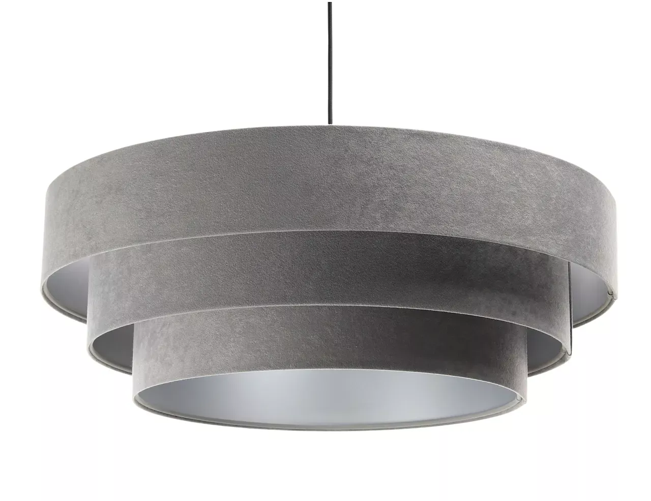 Lampa wisząca TRIO szara/srebrna