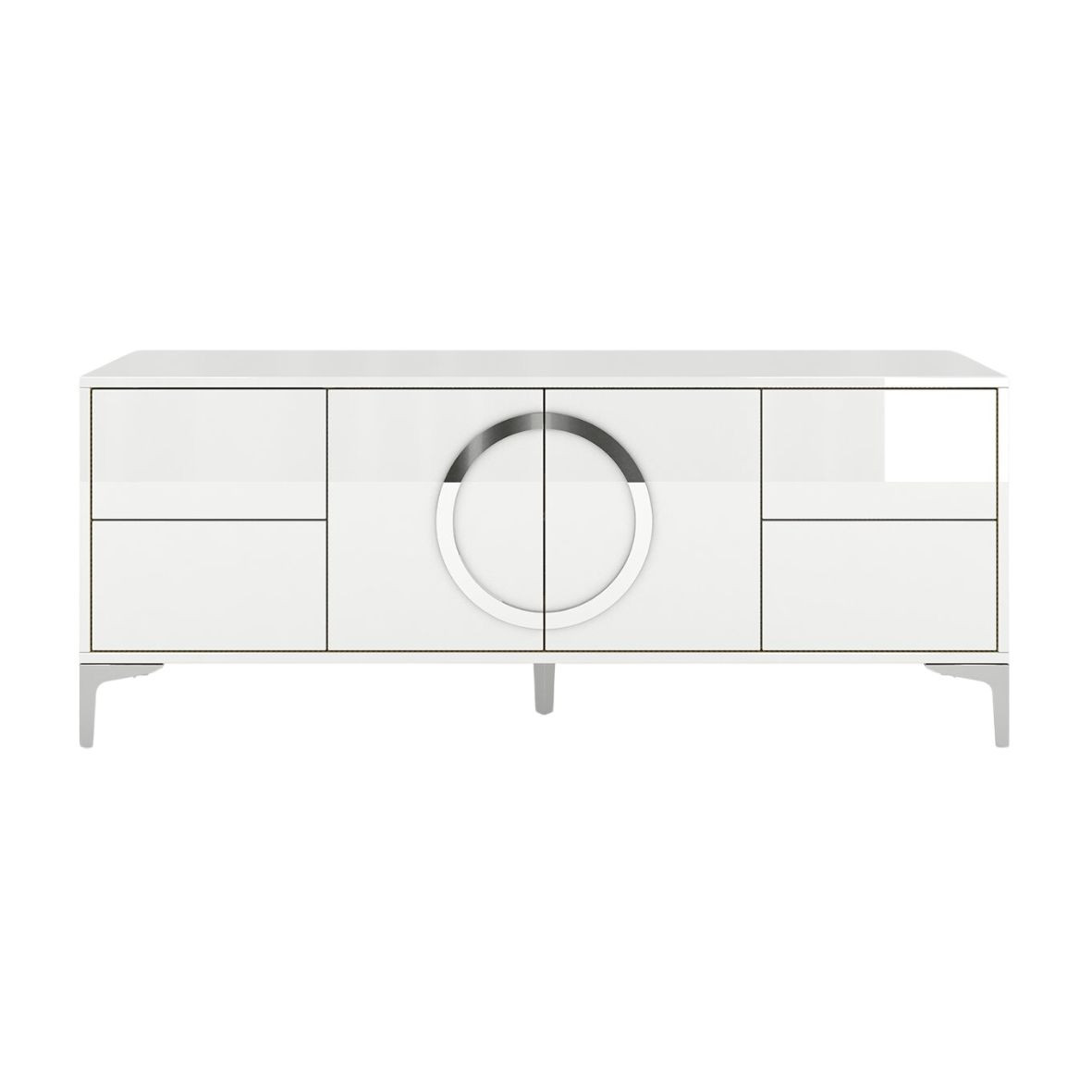 Biała nowoczesna komoda RTV Dancan EVA / połysk