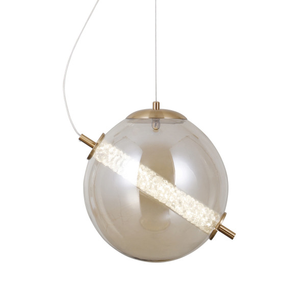 Lampa wisząca NOLA złoto-bursztynowy LED 1x12W Ciepła biel 1020lm Italux