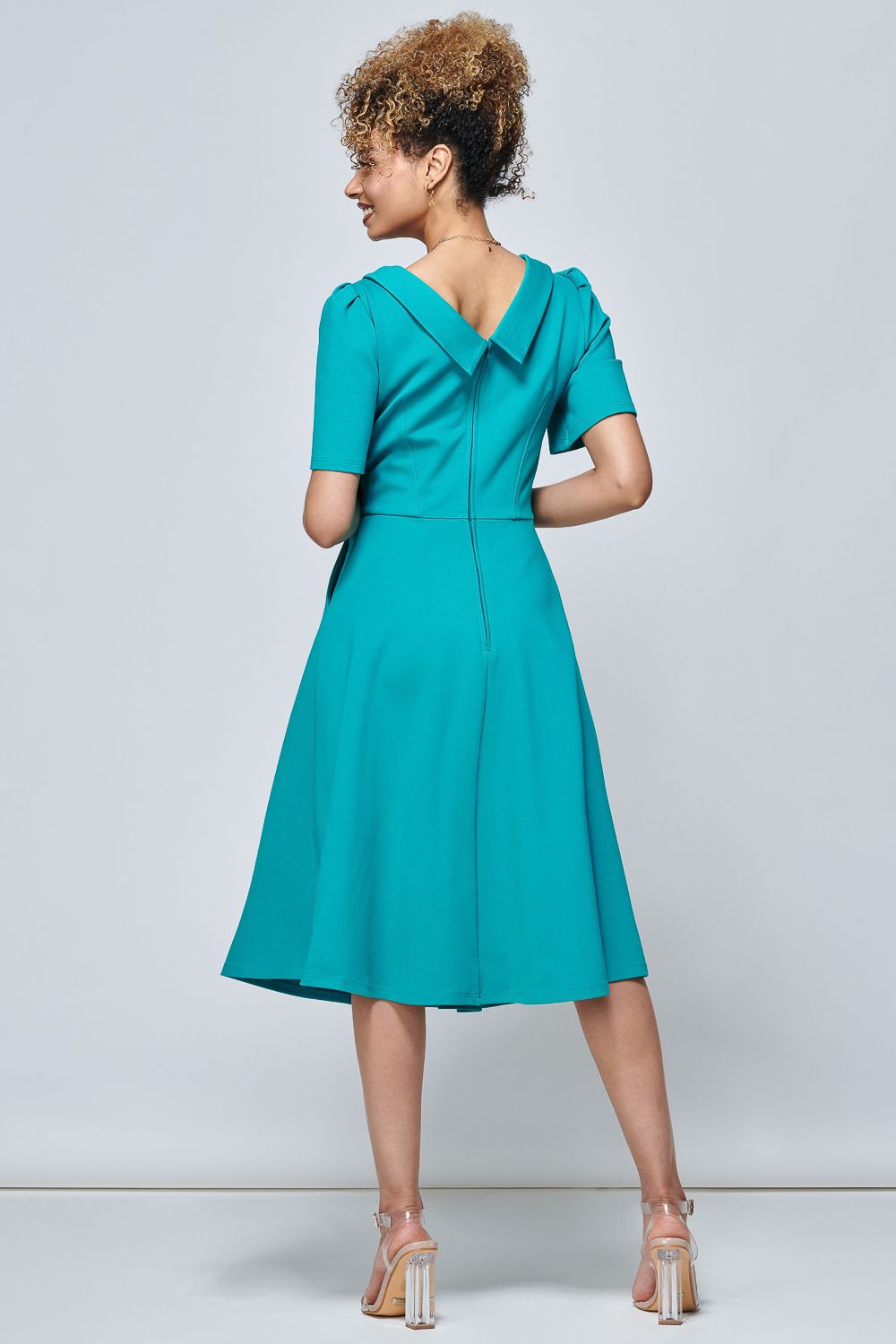 Jolie Moi Sophia Button Collar Dress