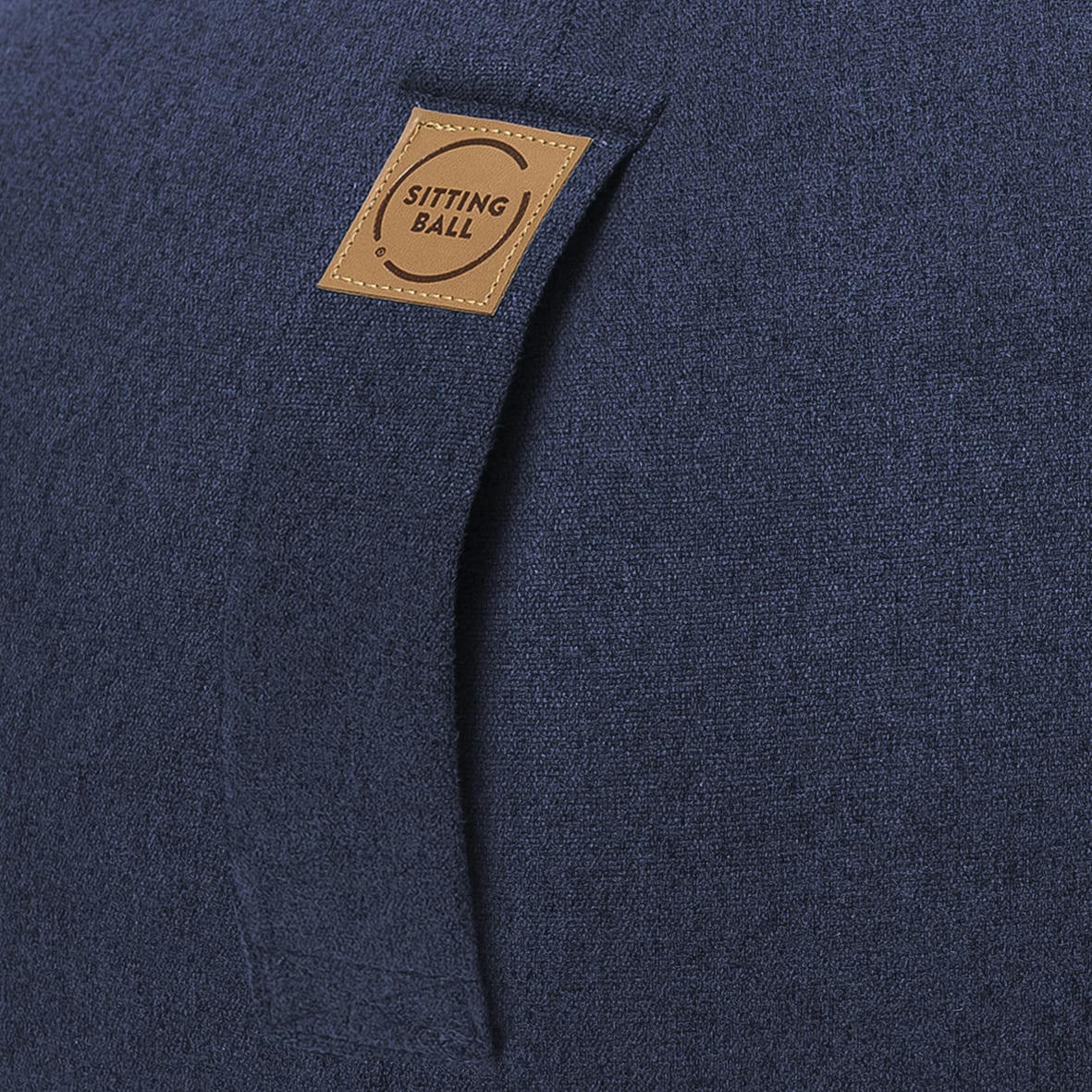 FELT - Balle d'assise aspect feutrine marine avec poignée polyester D65