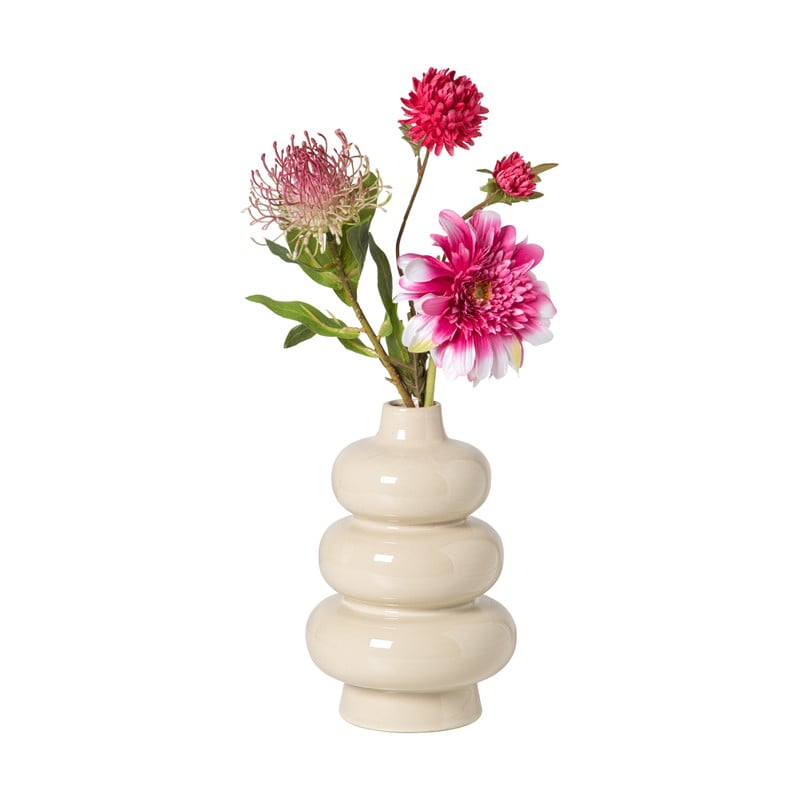 Vaas drielaags - beige - &Oslash;15.5x25.5 cm