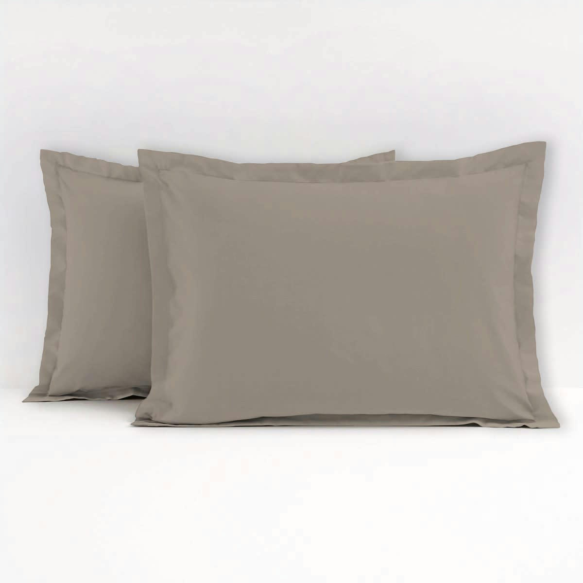 5 - Taie d'oreiller en coton Beige 50x70