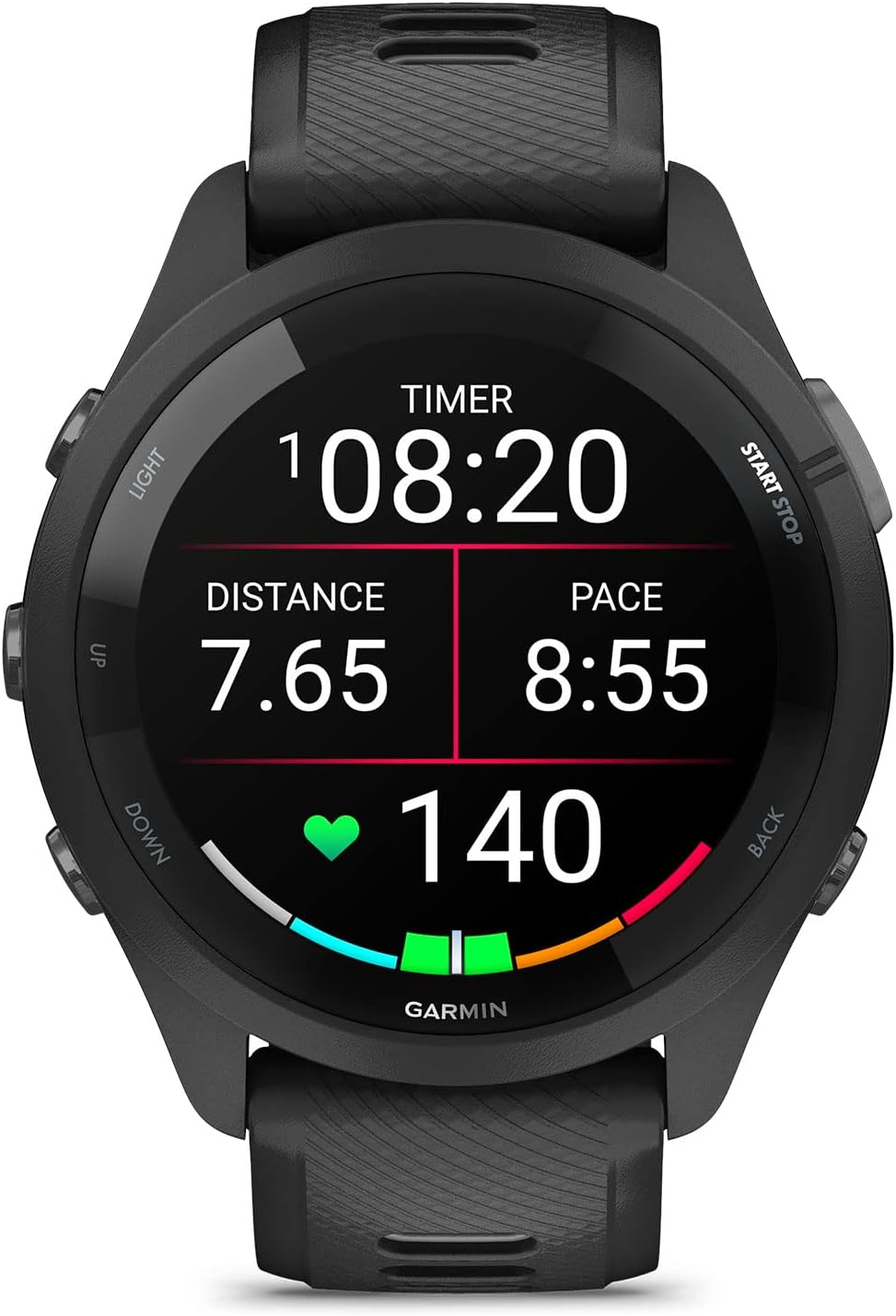 Garmin Forerunner 265 Running Smartwatch  Colorful AMOLED Display  Training Metrics and Recovery Insights  Black and Powder Gray (Renewed)