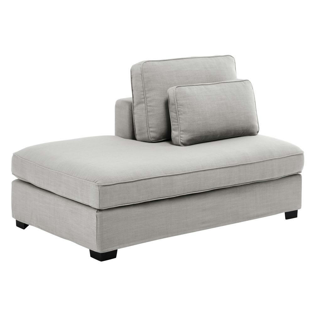Milano - Méridienne gauche pour canapé modulable gris clair