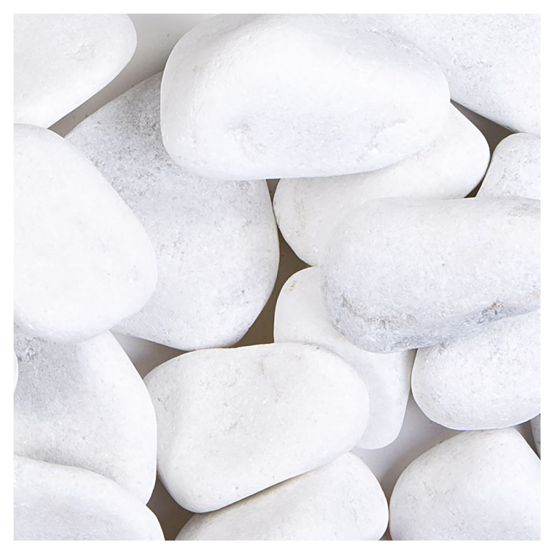Palette 75 sacs Gravier Carrara en marbre blanc 60-100 mm 20 kg COBO GARDEN
