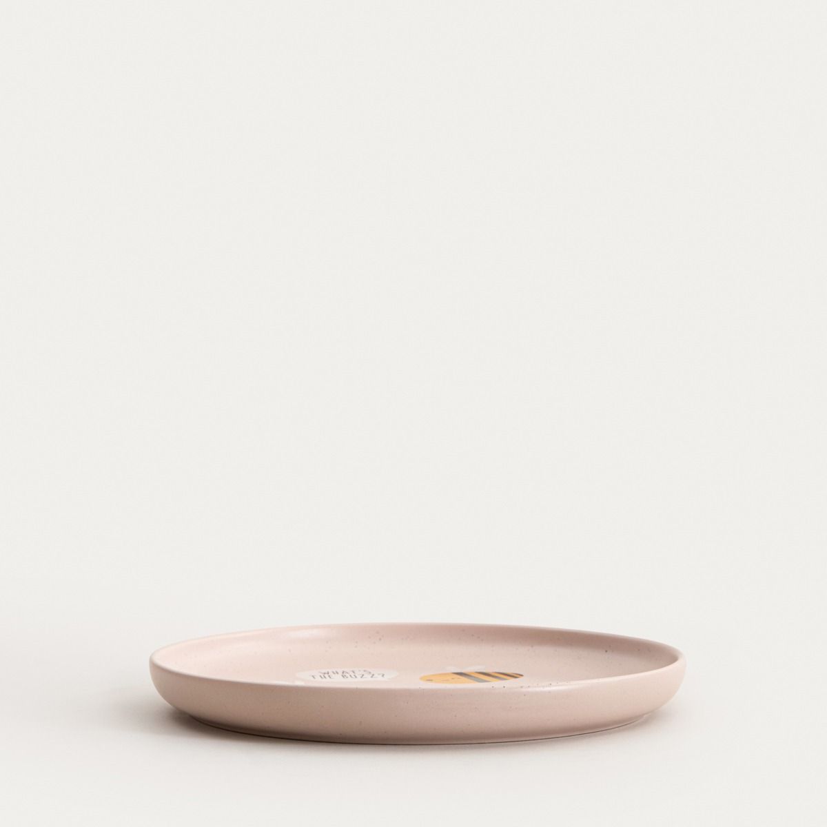 Talerz ANNBEE z pszczołą różowy 19 cm
