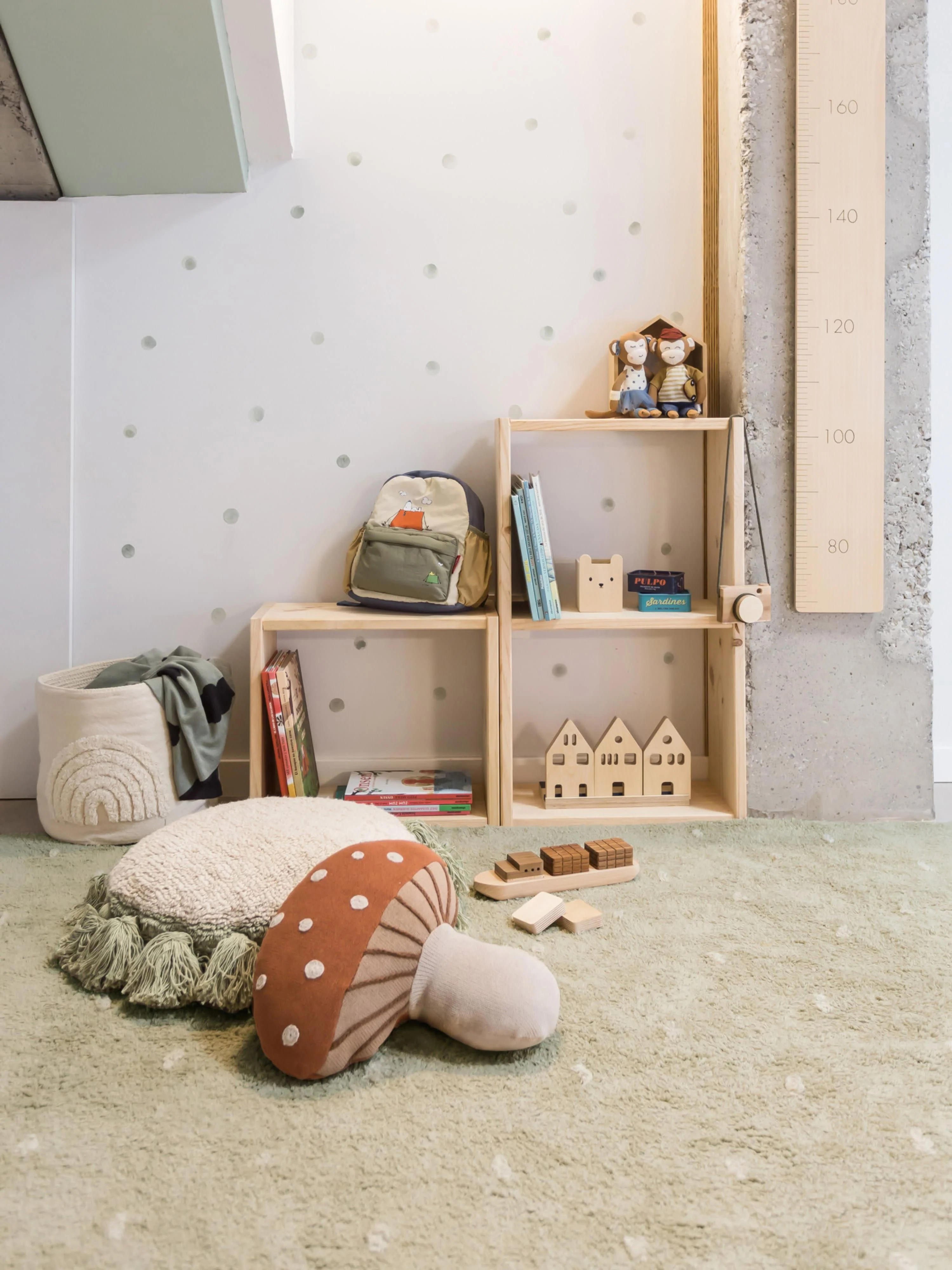Handgewebter Kinderteppich Woods, waschbar