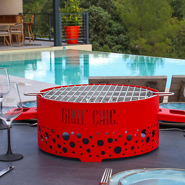Barbecue Ptit Grill Acier Rouge