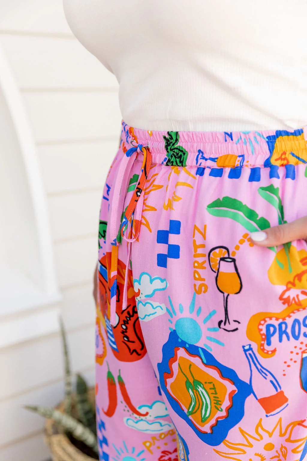 Gina Linen Blend Pant in Cin Cin