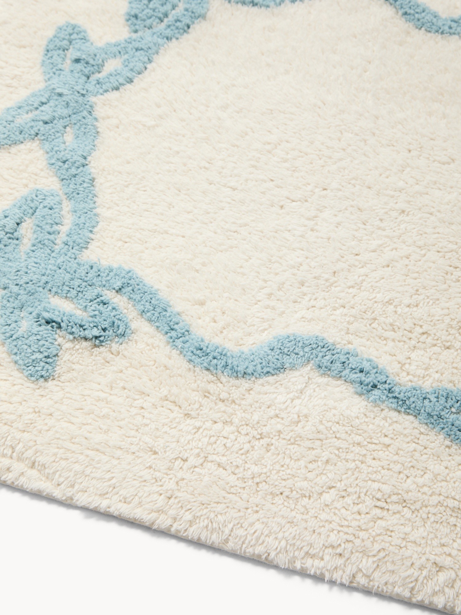 Tappeto bagno in cotone taftato con disegno fiocchi - Prezzo di lancio