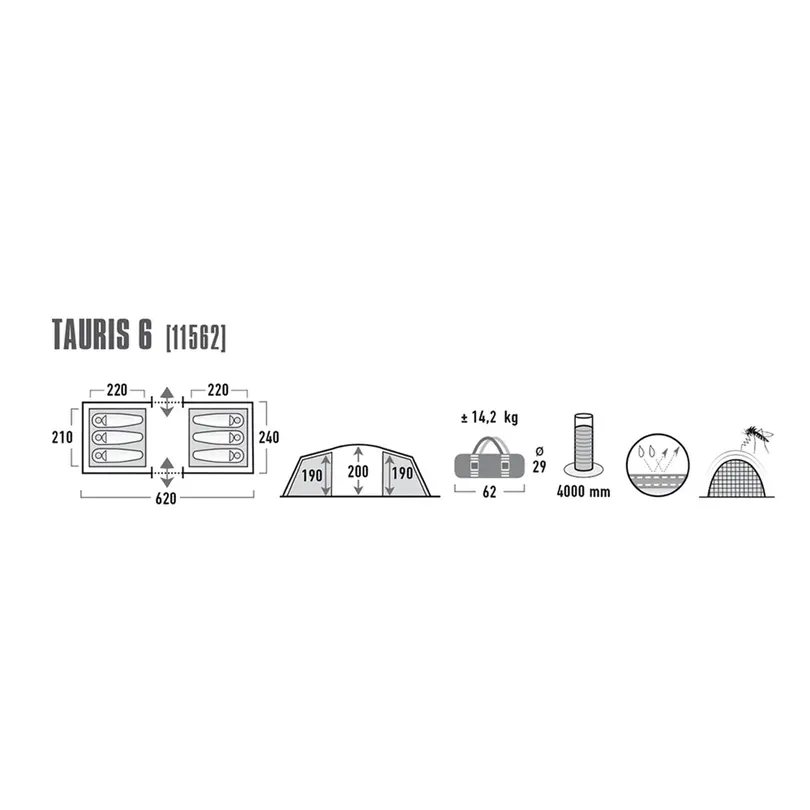 Zelt Tauris 6