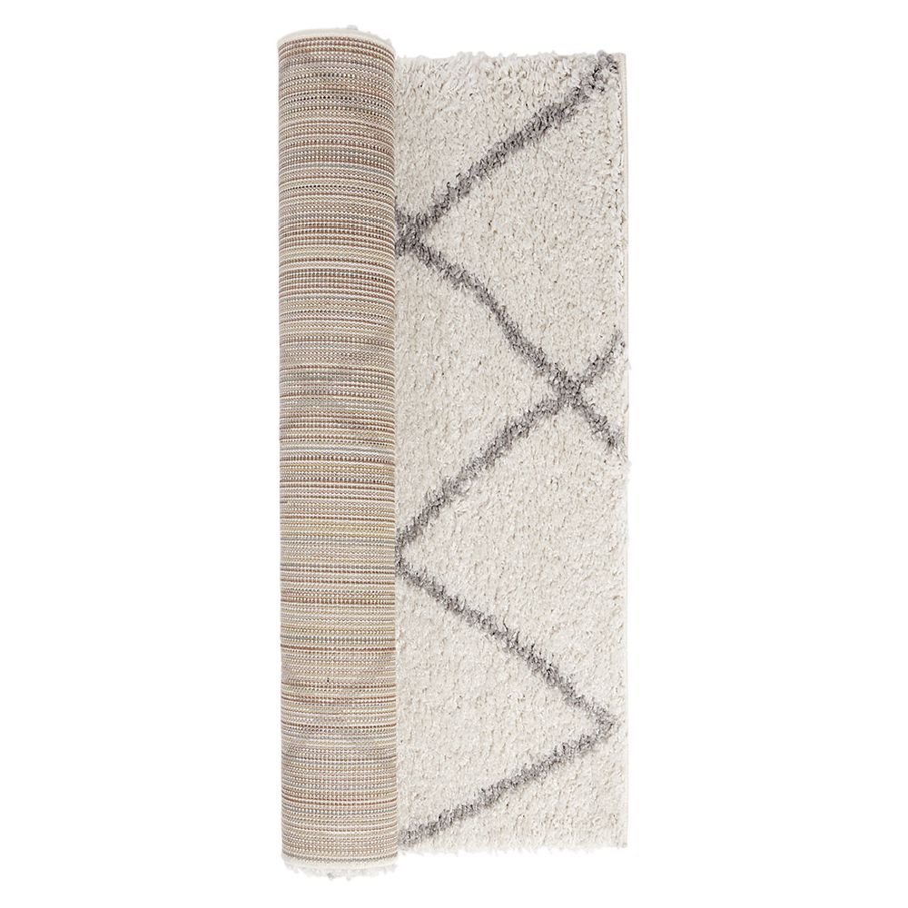 Tapis shaggy Marthe 100x150cm beige et gris