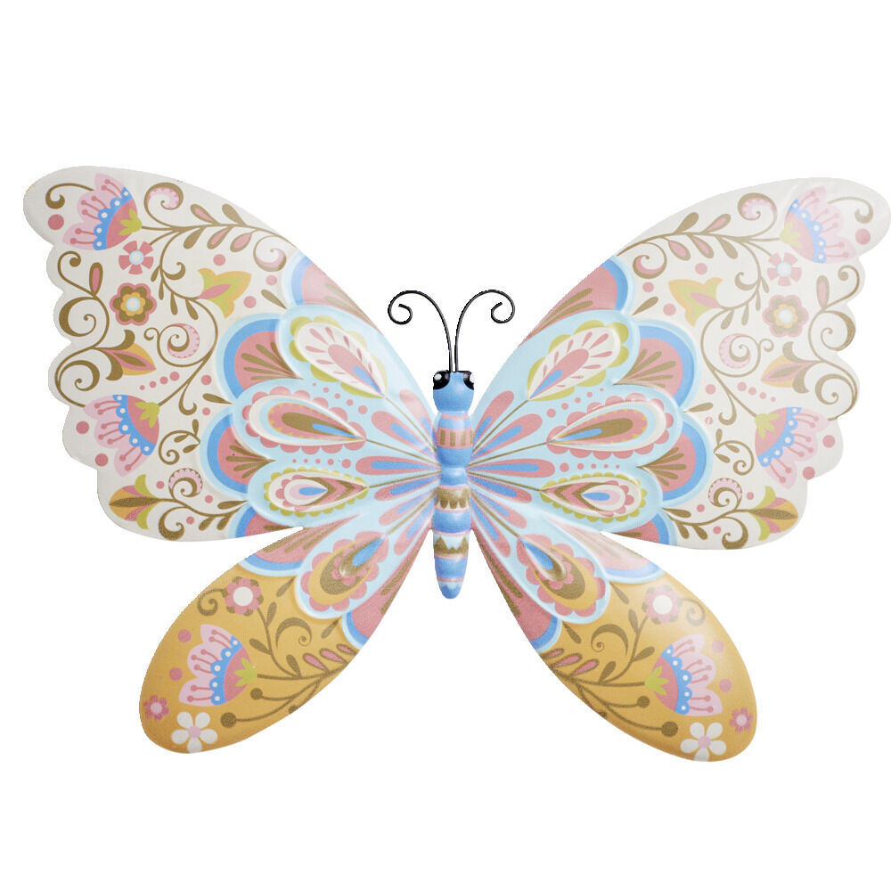 Papillon décoratif à suspendre en métal 37,5xH25cm