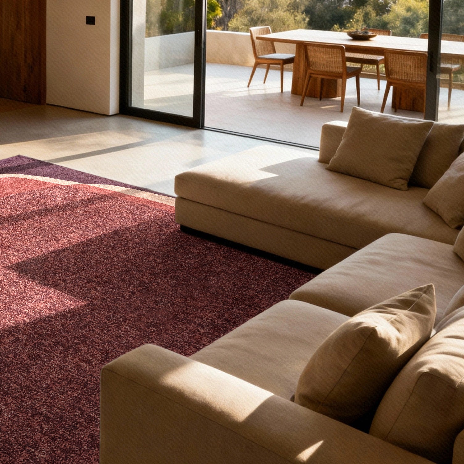 Louis de Poortere Marble Vloerkleed 200 x 280 cm - Rosewood