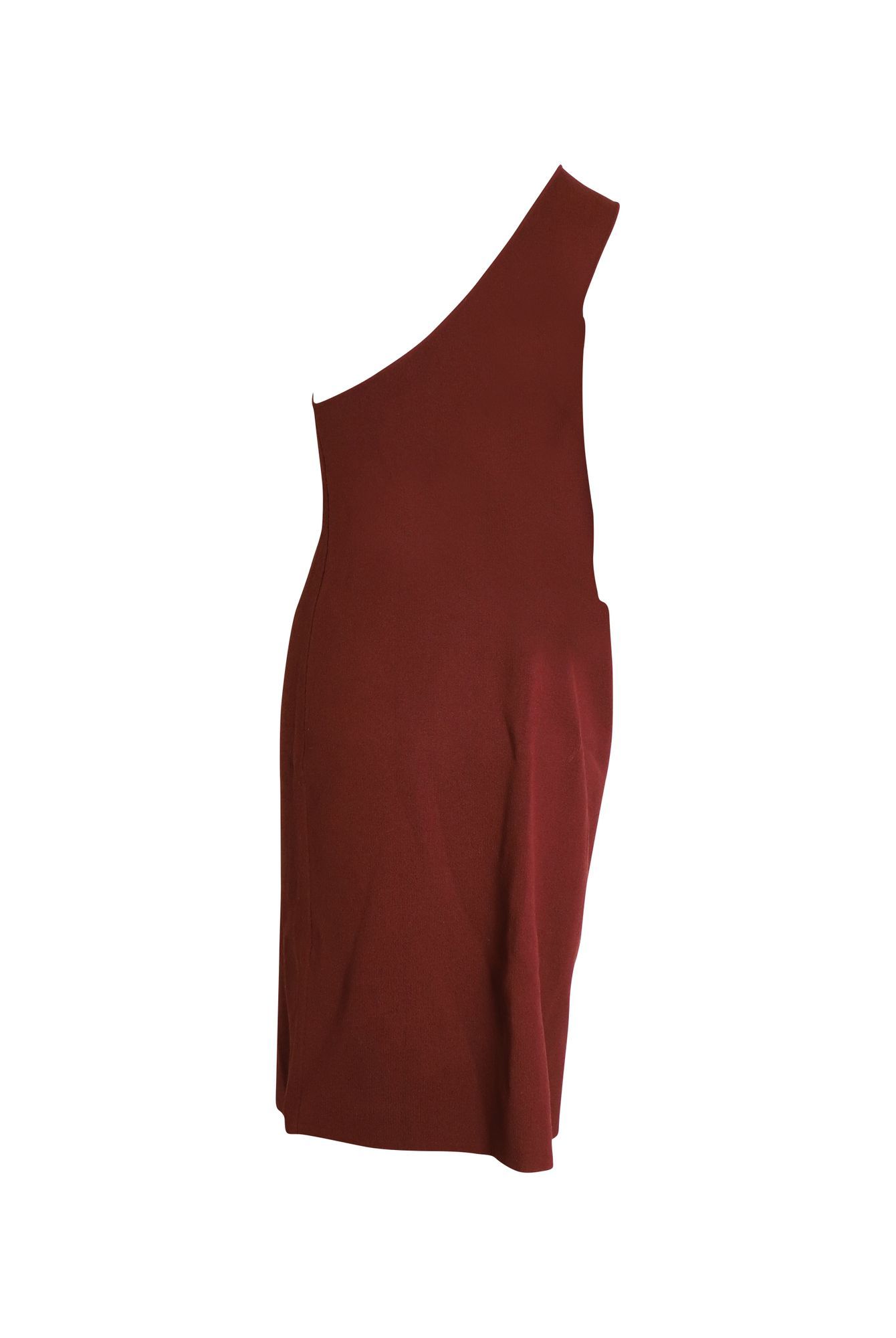 Bottega Veneta Preloved One Shoulder Dress in Rust Viscose