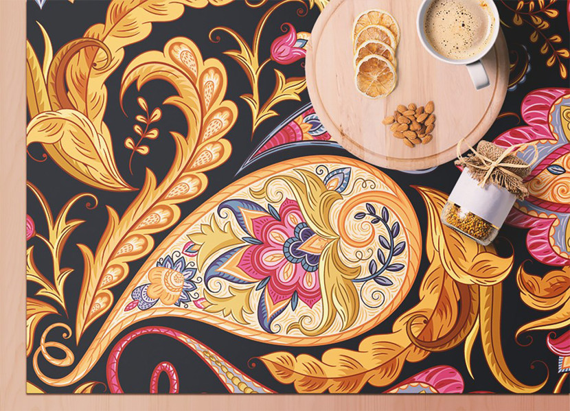 Dywan winylowy Kolorowy Paisley 80 x 120 cm