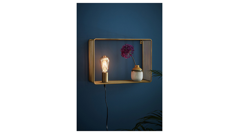 Kinkiet Shelf metalowy złoty