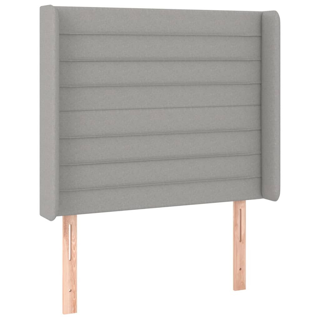 Wezgłowie Szary 83 x 16 x 118/128 cm Tkanina vidaXL