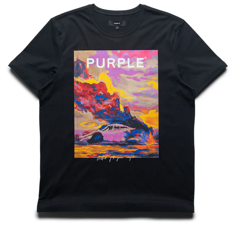 Purple Brand Vibrant Inferno Tee - Black