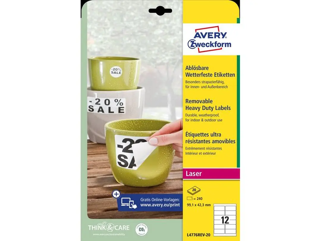 Etiketten 20er-Set Universal
