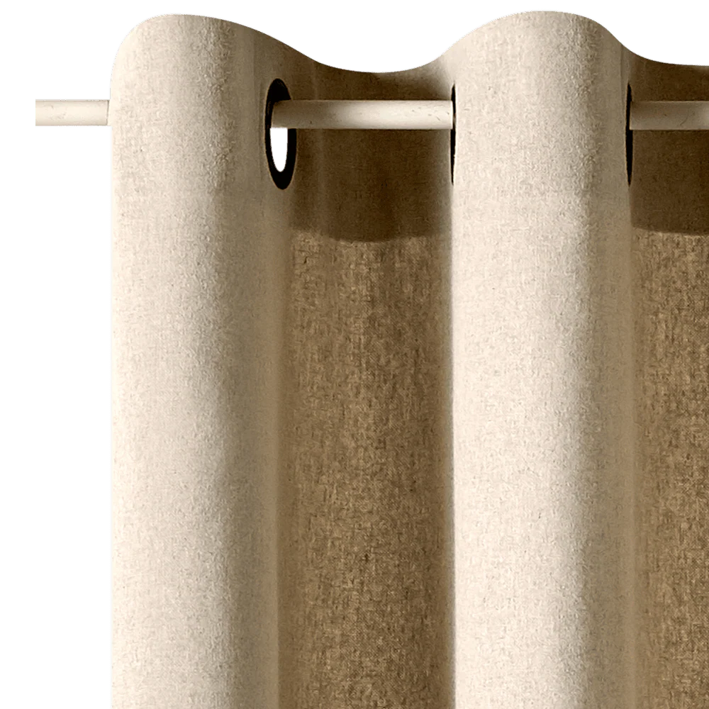 Rideau BRUSH coloris beige 135 x 240 cm