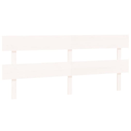 NNEVL Bed Headboard White 184x3x81 cm Solid Wood Pine