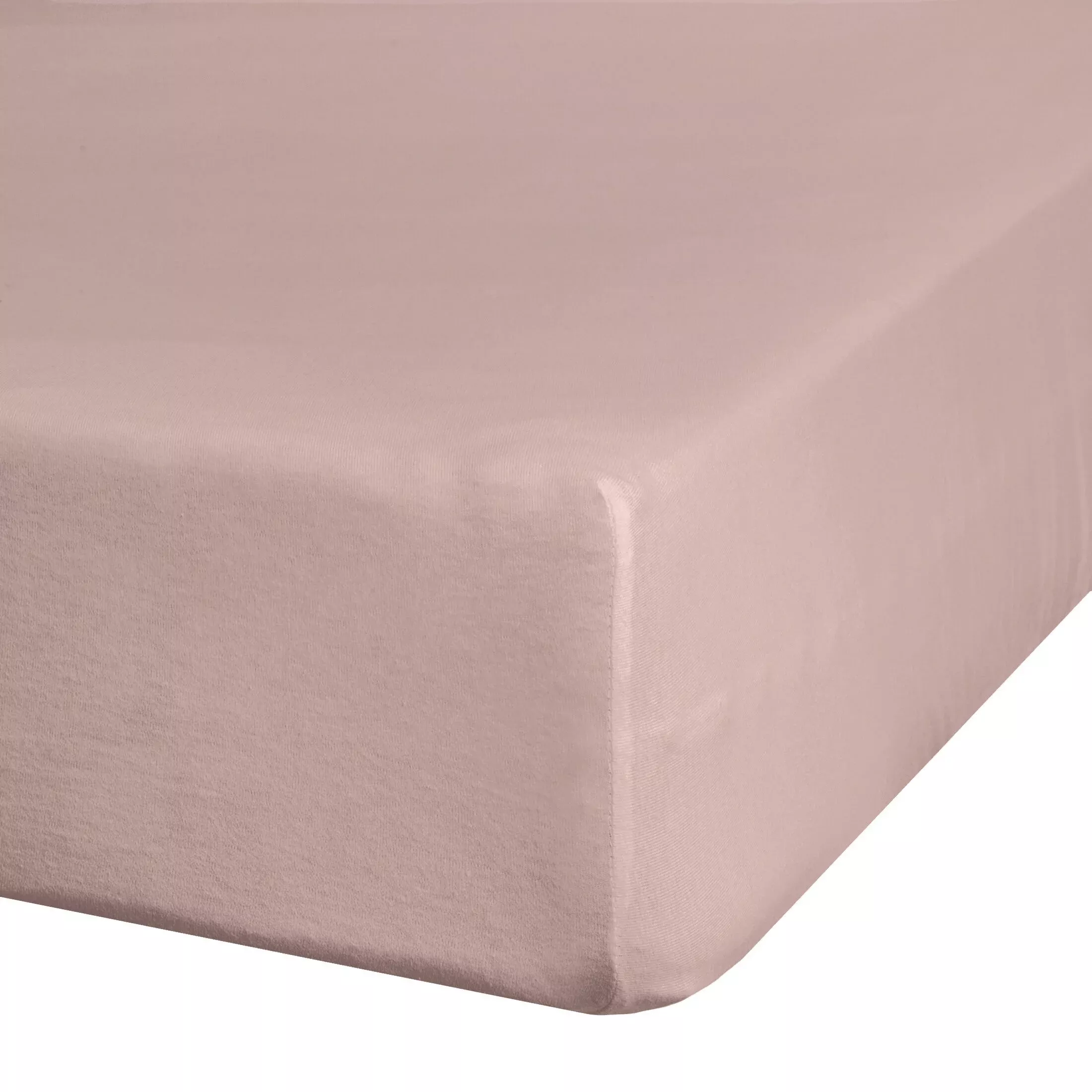 Prześcieradło jersey z gumką 120x200 cm z bawełny kolor pudrowy róż 140 g/m2