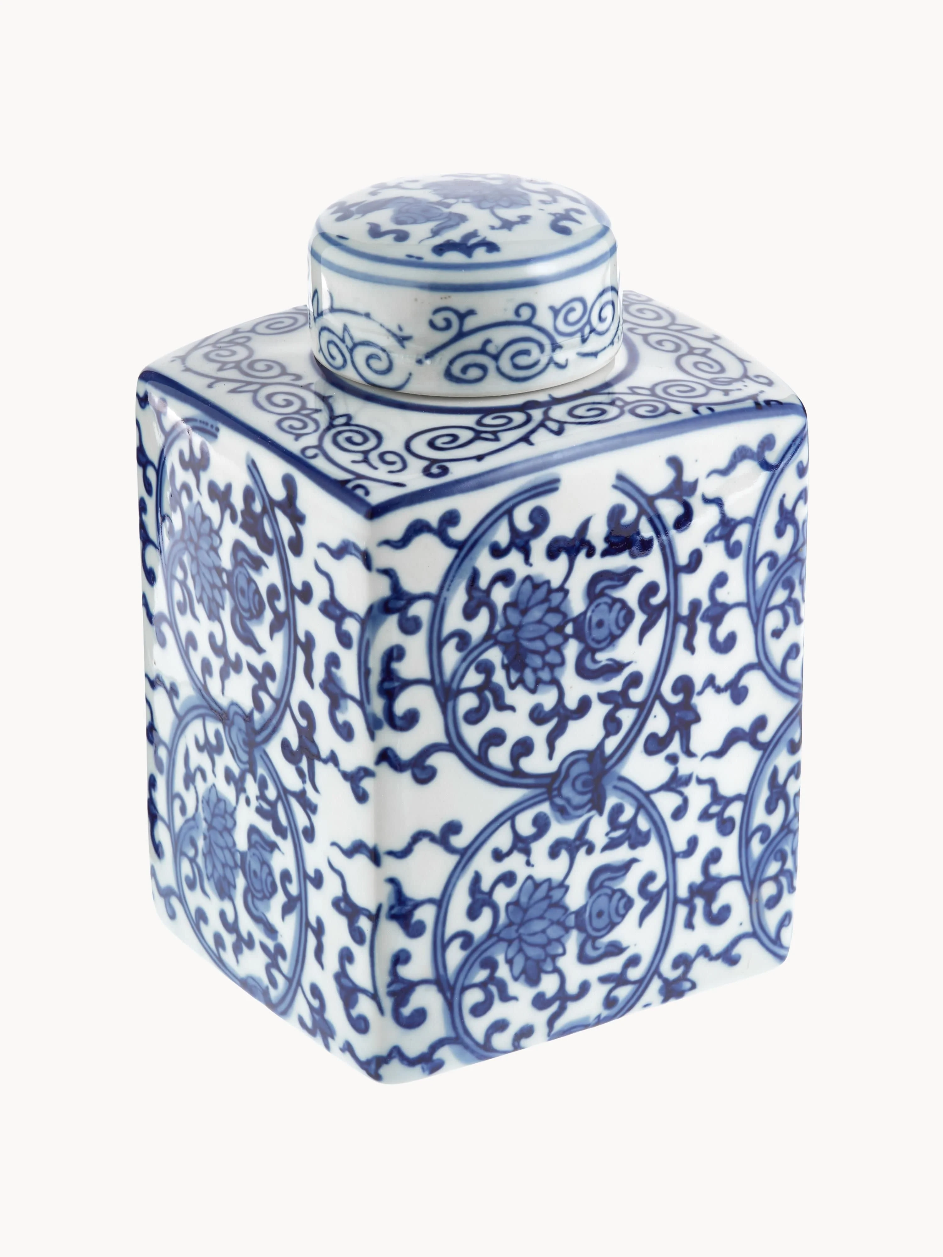Deckelvase Ella aus Porzellan, H 17 cm