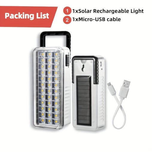 NNETM Solar Rechargeable LED Lantern with USB Charging