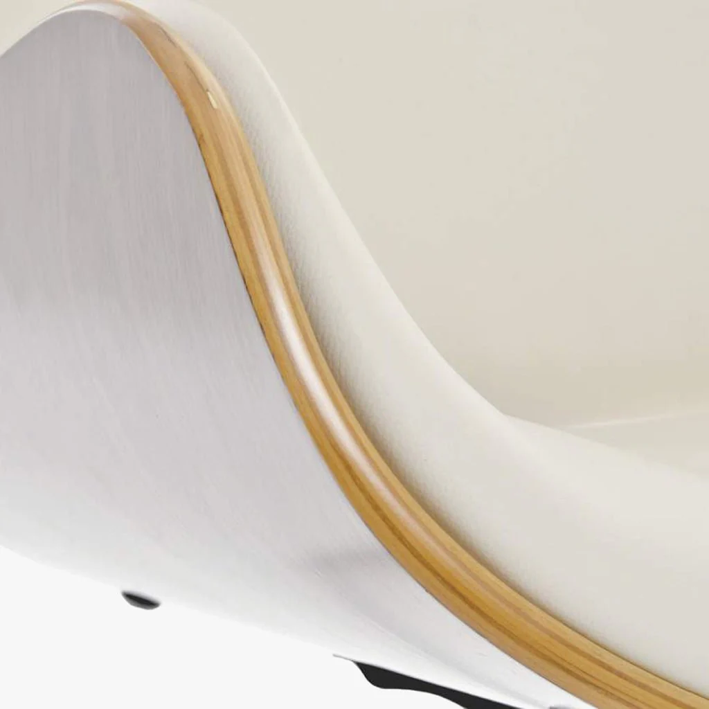 Cadeira de Escritório Bege com Madeira 52x58,5x98 NÓRDIS